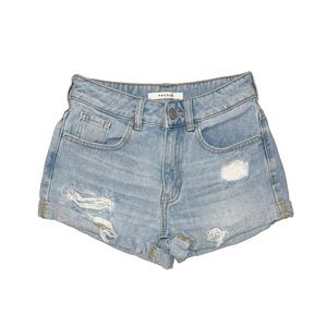 PACSUN Denim Distressed Mom Short